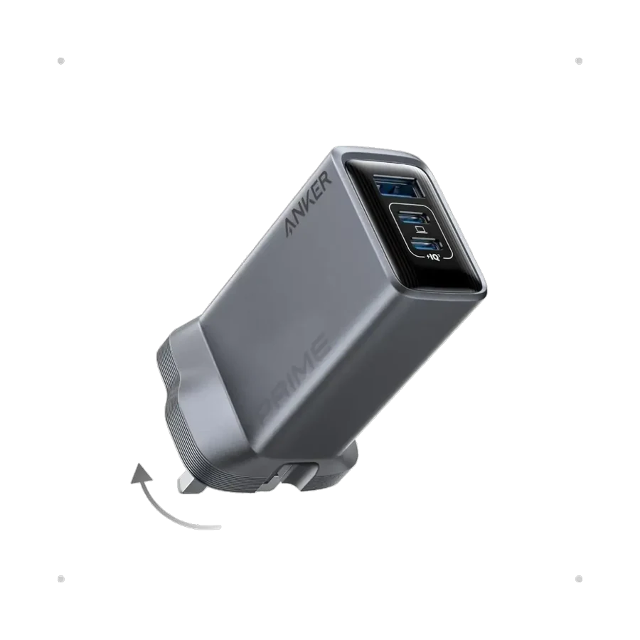 Compact Anker charger with USB-C charging ports